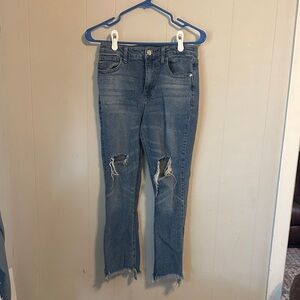 Girls size 14 Distressed Blue Jeans